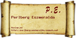 Perlberg Eszmeralda névjegykártya